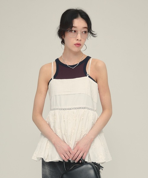 キャミソール 「eL」3D Embroidery Cami/319634