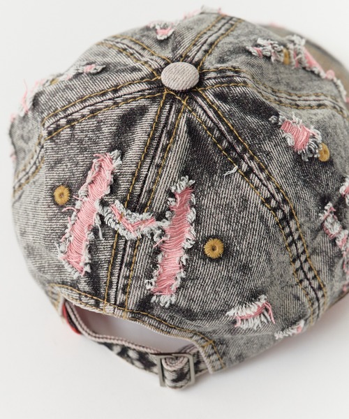 ROOP TOKYO キャップ 帽子 Two-color damaged denim cap / 2カラー