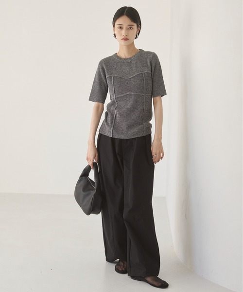 tシャツ ビスチェデザインリブニットトップス レディース ANGIE ニット セーター ビスチェデザイン リブニットトップス