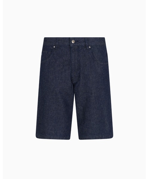 ジーンズ 「A|X アルマーニ エクスチェンジ」コットンリネンデニム ハーフパンツ_J91 BAGGY SHORT メンズの画像