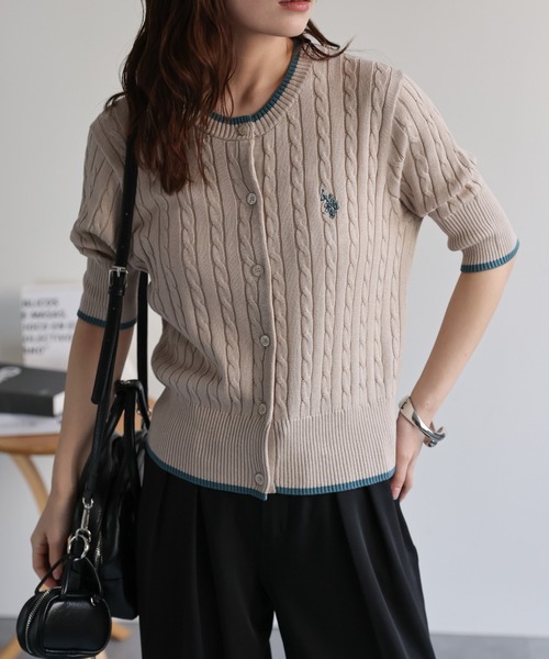 ap retro カーディガン retro別注「U.S.POLO.ASSN.」 配色