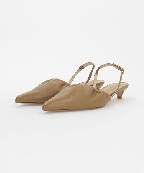 ODDTE E ODILE シャーリングトップバックベルト パンプス 24cm