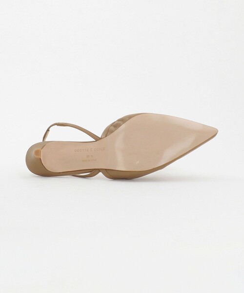 ODDTE E ODILE シャーリングトップバックベルト パンプス 24cm