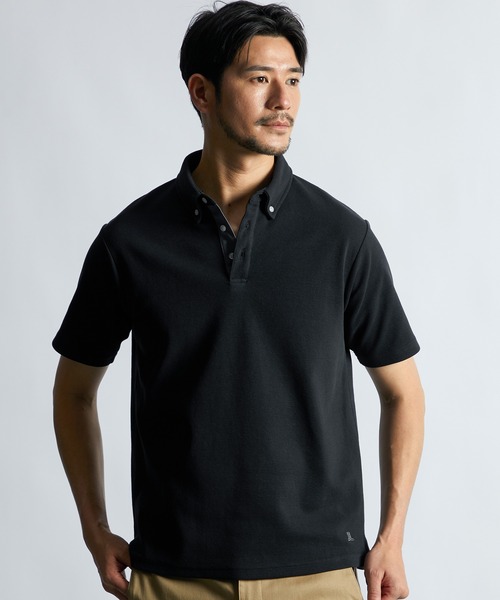 『LANVAN』ランバン (S) ポロシャツ LANVIN SPORT モノグラムプリント半袖ポロシャツ【SUNSCREEN