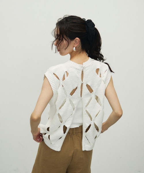 ベスト ジレ Nuanced Color Flower Pattern Gilet / ニュアンスカラー 