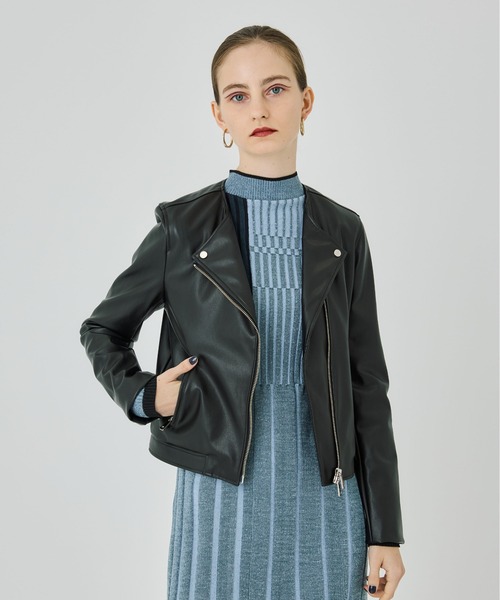 UNITED TOKYO レディース レザー ジャケット ブラック　サイズ2 UNITED TOKYO（ユナイテッドトウキョウ） ライダースジャケット 2