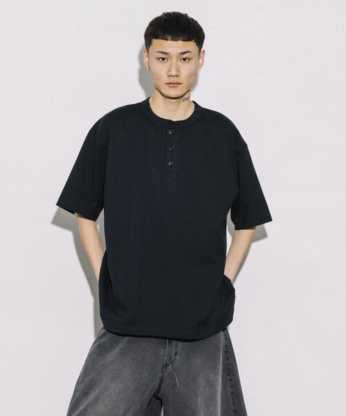 最終値下げ‼️exodus ヘビーウェイトヘンリーネック　ブラック　Lサイズ FREAK'S STORE（フリークスストア） tシャツ HEAVY WEIGHT