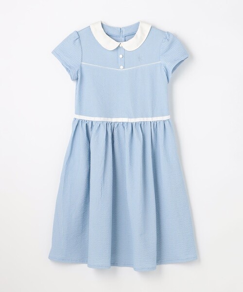 ワンピース 「150-160cm」サッカーストライプ ワンピース キッズ 子供服 女の子の画像