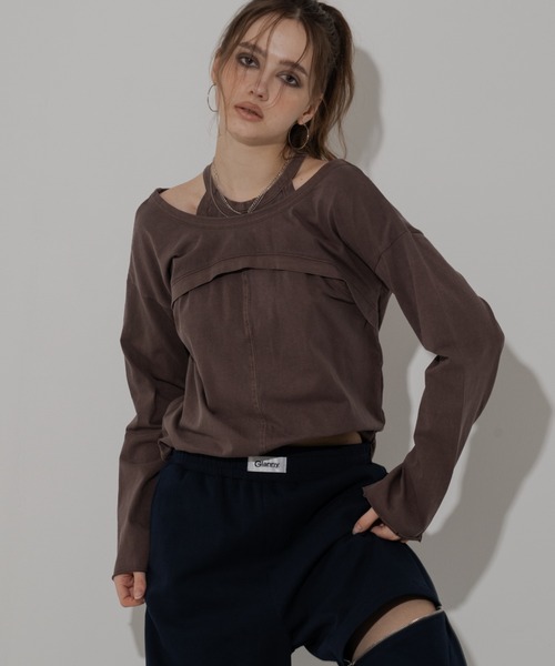 tシャツ ピグメントレイヤードカットソー レディース tシャツ ピグメントレイヤードカットソー レディース : ZOZOTOWN