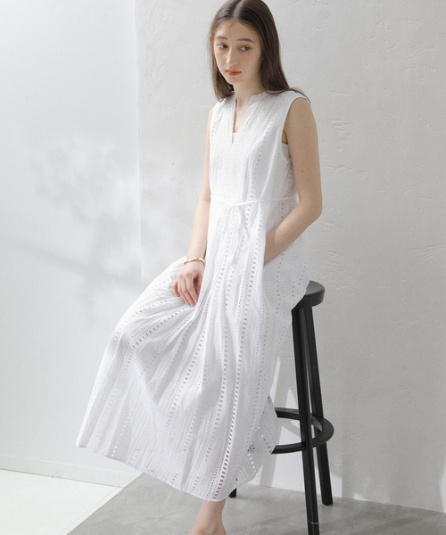 ne Quittez pas ヌキテパ 白　チュニック　ワンピース　美品 La TOTALITE ワンピース 「洗える」ne Quittez pas/ヌキテパ