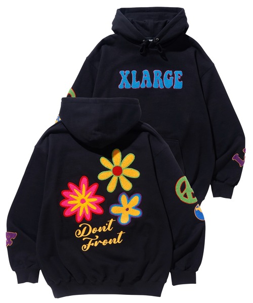 XLARGE 「XLARGE」 プルオーバーパーカー M オレンジ メンズ