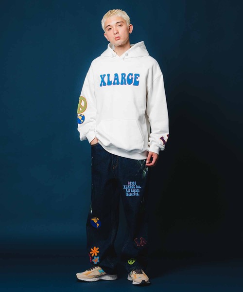 XLARGE オレンジ パーカー Lサイズ XLARGE SALE セール 全2色 エクストララージ ジップパーカー