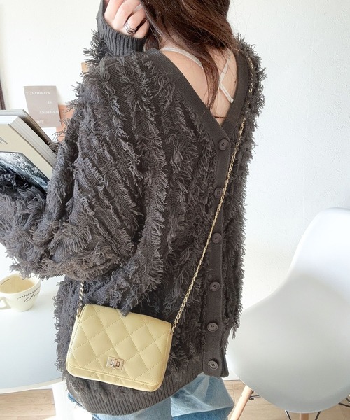 「mily bilet」 ニットカーディガン MEDIUM ブルー レディース_画像5