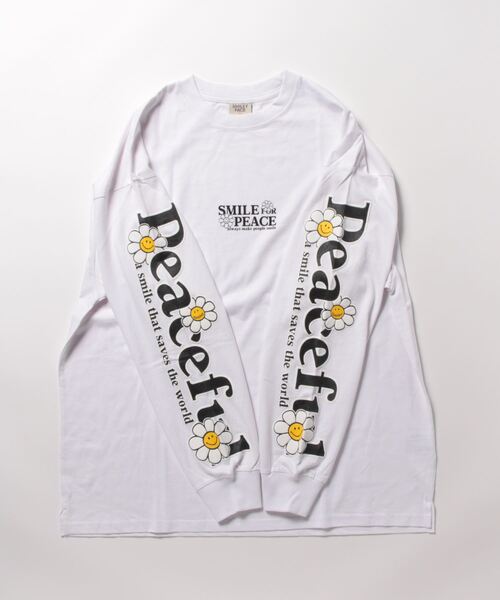 「SMILEY FACE」 長袖Tシャツ M ブラック系その他3 メンズ