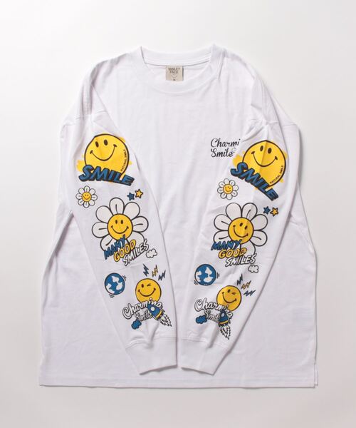 「SMILEY FACE」 長袖Tシャツ M ブラック系その他3 メンズ