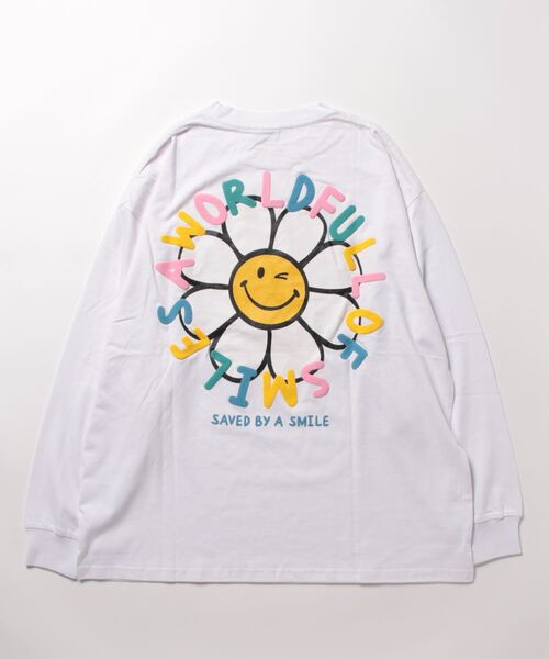 「SMILEY FACE」 長袖Tシャツ M ブラック系その他3 メンズ