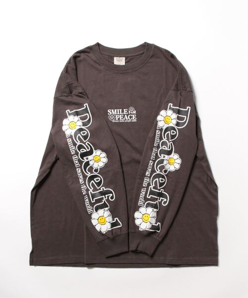 「SMILEY FACE」 長袖Tシャツ M ブラック系その他3 メンズ