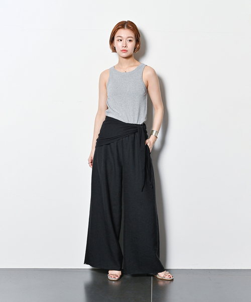 タンクトップ ノースリーブ “O”COTTON NAYLON TANK：タンクトップ レディース