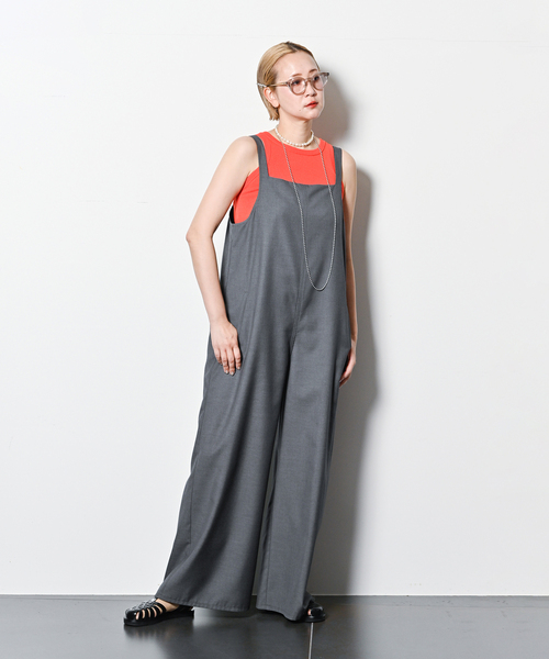 タンクトップ ノースリーブ “O”COTTON NAYLON TANK：タンクトップ レディース