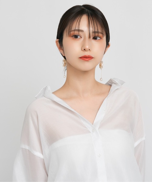ピアス K18 アコヤパール ピアス レディース メンズの画像