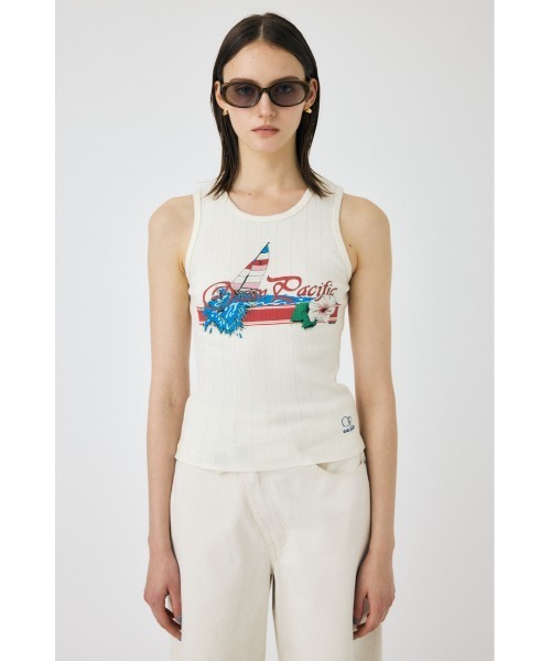 MMAノースリーブタンクトップ MOUSSY（マウジー） タンクトップ ノースリーブ OP GRAPHIC タンク