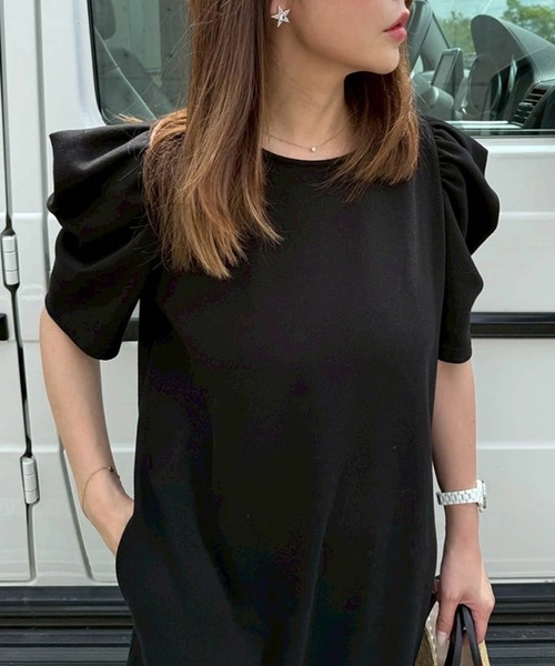 Myu ワンピース DOLLY裾フリル Tシャツワンピース : ZOZOTOWN
