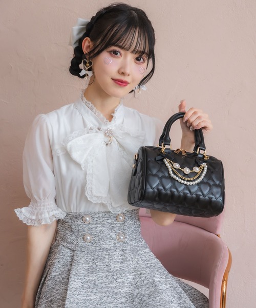 ROJITA（ロジータ） ハンドバッグ ハートキルティングチェーンBAG