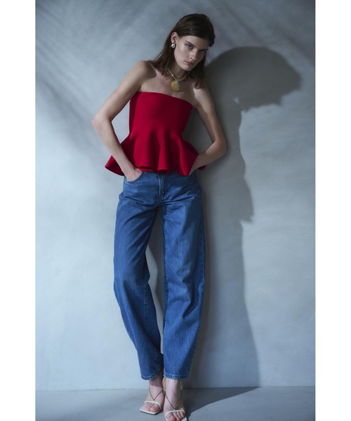Estella.K Raisa Knit Top ベアニットペプラムニットTOP レディース