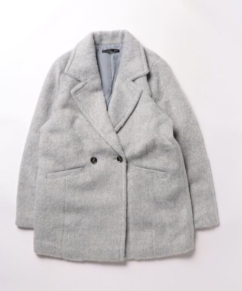 「Heather」 チェスターコート FREE グレー レディース_画像2