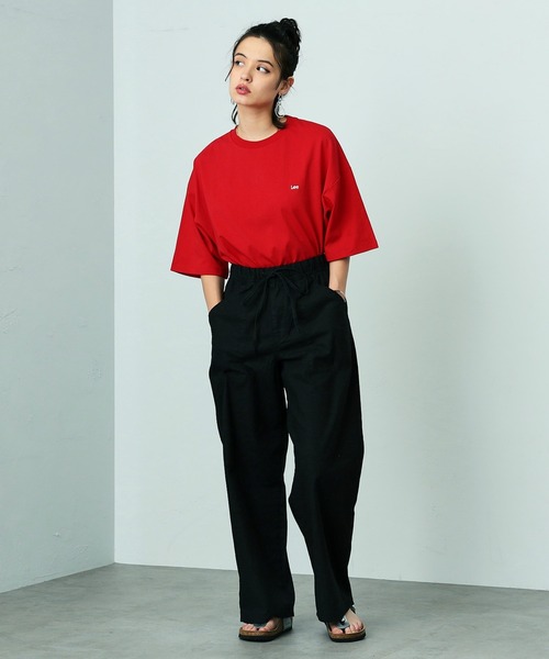 「Lee」 半袖Tシャツ MEDIUM レッド レディース