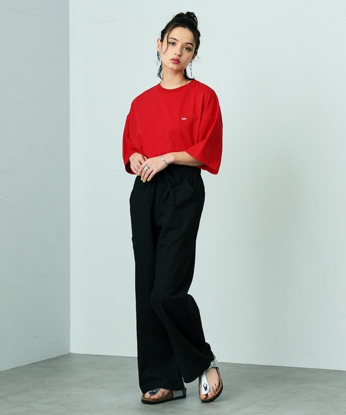 「Lee」 半袖Tシャツ MEDIUM レッド レディース