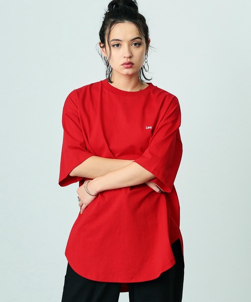 「Lee」 半袖Tシャツ MEDIUM レッド レディース