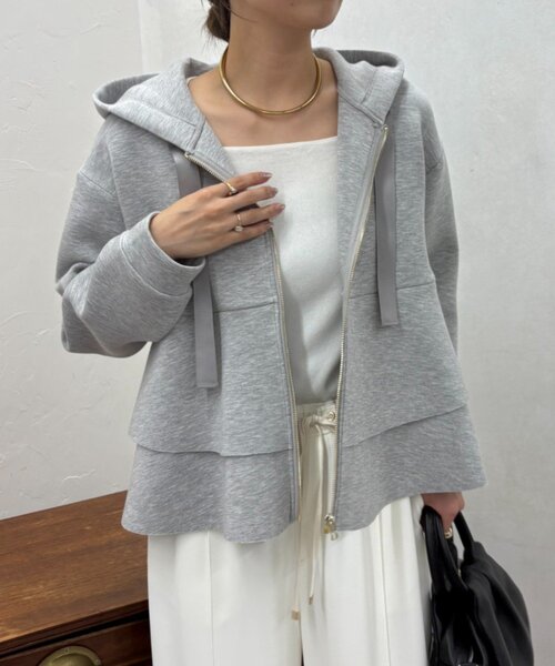FEMININE パーカー グレー XEXYMENS XMMHD01J1 ロゴ入り スウェットパーカー (単品)