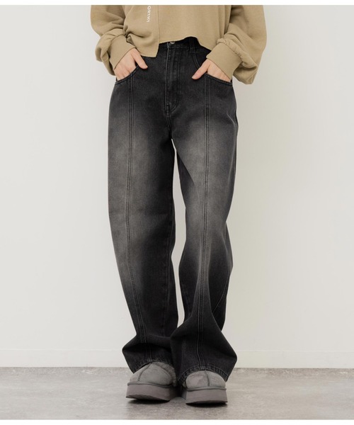 「ANAP」 加工デニムパンツ S ブルー レディース