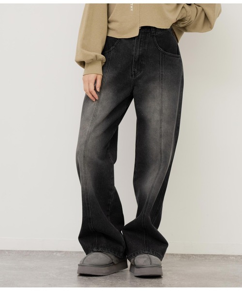 「ANAP」 加工デニムパンツ S ブルー レディース