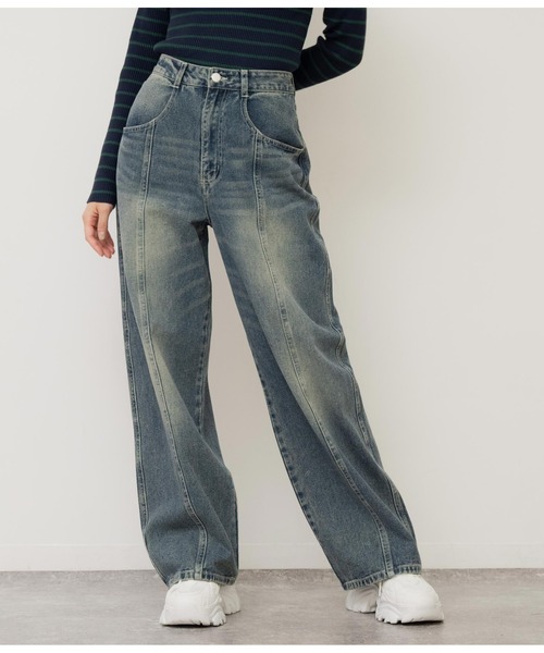 「ANAP」 加工デニムパンツ S ブルー レディース