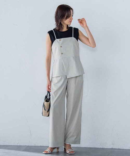 LAUTREAMONT（ロートレアモン） ブラウス シャツ アシメラップキャミ