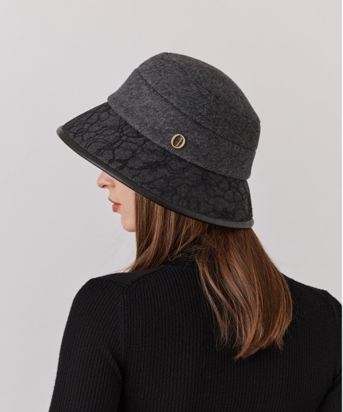 シャポードオー Chapeau d' O ウール　ブラック　ハット Chapeau d' O（シャポードオー） 帽子 ハット Chapeau d' O Twisted