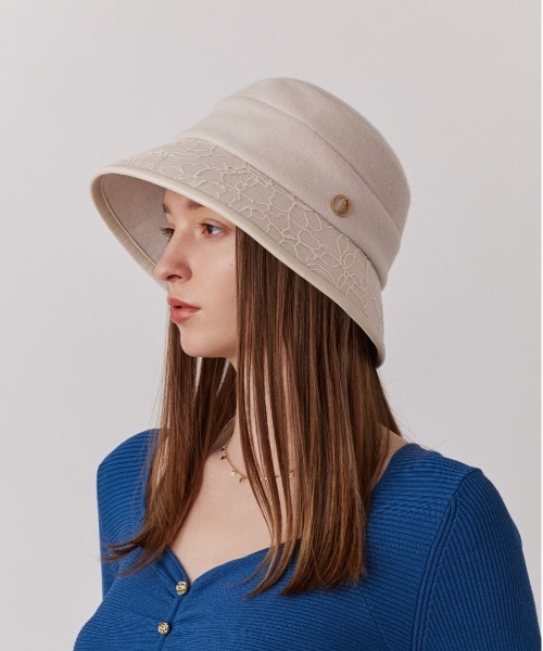 シャポードオー　帽子 Chapeau d' O TM Wide Visor Cap | 57.5cm(75) CHARCOAL (02