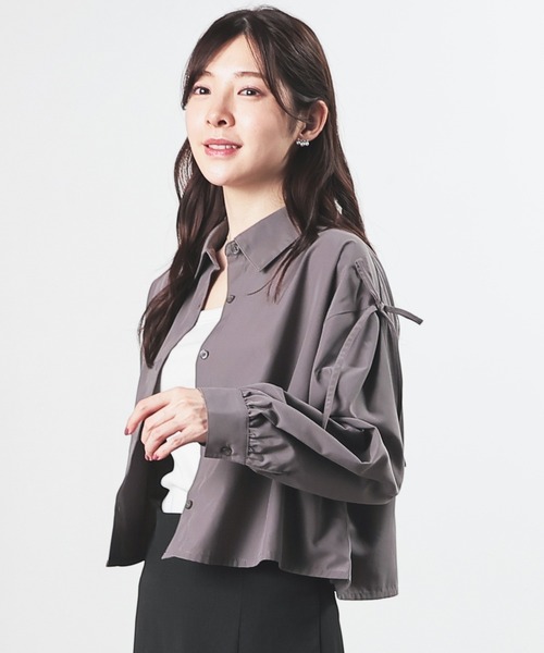 Honeys（ハニーズ） ブラウス シャツ 肩リボンシャツ レディース