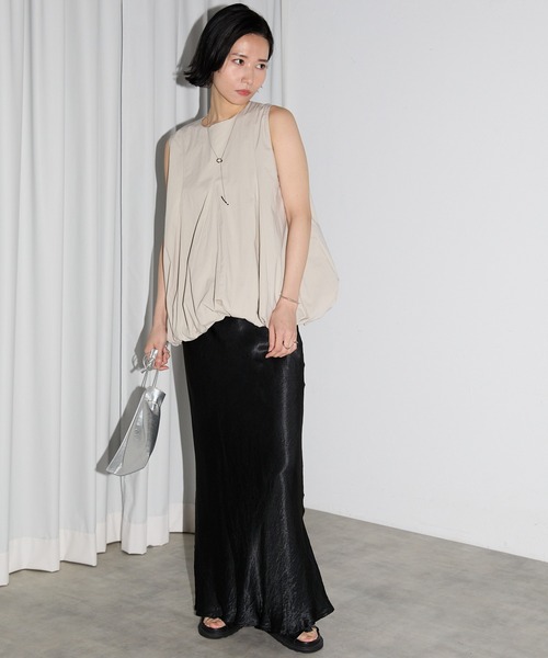 「leimn」 ノースリーブトップス M ブラック レディース_画像2