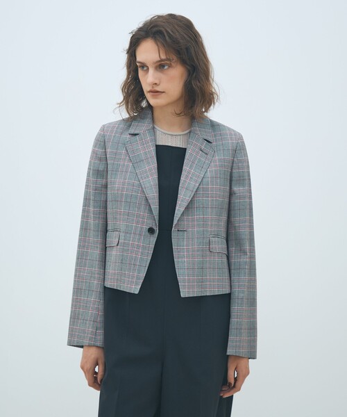 日本製光沢カウレザー●極美品●2Bシングルブレストテーラードジャケット 本革 M MACPHEE（マカフィー） ジャケット テーラードジャケット ライトウール
