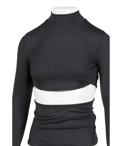HYEIN SEO ヘインソ ブラック Thermal トップス HYEIN SEO（ヘインソ） タンクトップ ノースリーブ DOUBLE LAYER CROP