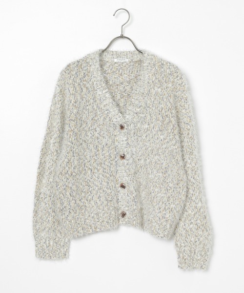 Honeys（ハニーズ） カーディガン ミックスVネックカーデ レディース