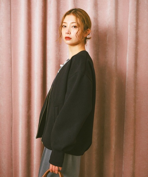 BAYFLOW ブルゾン アウター ウールライクZIPブルゾン / Vネックノー