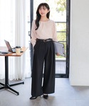 ワイドパンツ スラックス パンツ 「 オフィス...の詳細画像1