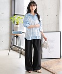 ワイドパンツ スラックス パンツ 「 オフィス...の詳細画像4