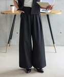 ワイドパンツ スラックス パンツ 「 オフィス...の詳細画像2