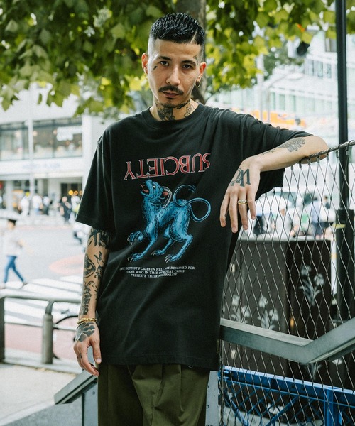 「Subciety」 半袖Tシャツ X-LARGE ブラック メンズ_画像6