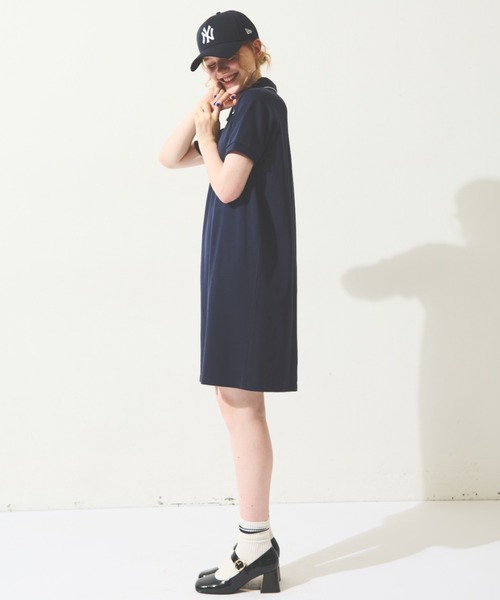 「MERLOT」 半袖ワンピース FREE ネイビー レディース_画像2
